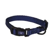 "Shop Hamilton Adjustable Navy Blue Nylon Dog Collar 3/8" x 7-12" - Durable & Stylish Pet Accessory"