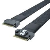 24G SlimSAS SFF-8654 to SFF-8654 8i Cable - SAS 4.0, 0.75m (2.46ft), 100-ohm for High-Speed Data Transfer