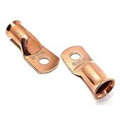 25 Pcs WNI 4/0 Gauge x 3/8 Pure Copper Battery Cable Lug Connectors - Durable Ring Terminals