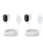 30ft Waterproof Charger for Arlo Pro 4, Pro 3 & Ultra - Magnetic Cable & Power Adapter (2 Pack) - Continuous Outdoor Charging