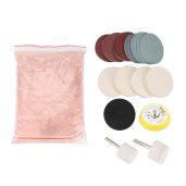 34pcs Glass Polishing Kit: Scratch Removal Set with Cerium Oxide & Felt Wheels for Windscreen & Glass Restoration