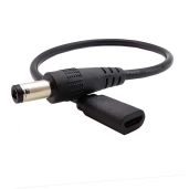 MMNNE 8-Inch DC Power Supply Extension Adapter Cable 5.5mm x 2.5mm Male to Micro USB 5pin - 22AWG 3A