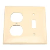 Leviton 80705-T 2-Gang Wallplate: Light Almond Thermoplastic Nylon for Toggle & Duplex Devices