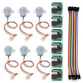 6 PCS 28BYJ-48 Stepper Motors with ULN2003 Driver Board - 5V High Performance Kit