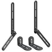 Mounting Dream Soundbar Bracket for TVs - Adjustable Arm & L-Shaped Mount, Holds Up to 15 lbs - Perfect for Protruded Bottom TVs