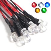 ACEIRMC 30pcs 3mm 12V Ultra Bright LED Diodes for DIY Projects - 7 Colors for Cars, Boats, Toys & Parties