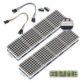 ALAMSCN MAX7219 Dot Matrix Module 32x8 - 4 in 1 LED Display for Arduino & Raspberry Pi (Pack of 2) - Green