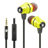 ALTEAM Dual Drivers Hybrid Earphones: Hi-Res Sound, Mic & Tangle-Free Cable for Cellphones, PC & Tablets - Yellow