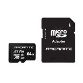 ARCANITE 64GB microSDXC Card - A1 UHS-I U3 V30 for 4K, 90MB/s Speed, Includes Adapter