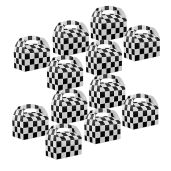 Adorox 12 Checkered Racing Treat Boxes - Perfect Race Car Theme Party Favors
