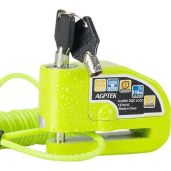 AGPTEK 110db Motorcycle Alarm Disc Lock with 5FT Reminder Cable & Waterproof Padlock - Anti-Theft Security for Bikes & Scooters
