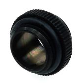 Alphacool 17037 HF Double Nipple G1/4 Water Cooling Fittings - Deep Black with O-Ring