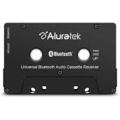 Aluratek Universal Bluetooth Audio Cassette Receiver: 8-Hour Playtime, 33ft Range, Rechargeable Battery - ABCT01F