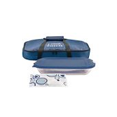Anchor Hocking Oven Basics 4-Piece Bake-N-Take Set in Navy Blue - Durable Bakeware for Easy Cooking & Transport