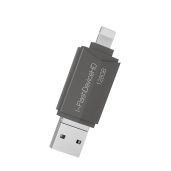 128GB Lightning to USB 3.0 Flash Drive for iPhone/iPad - Fast Backup & Storage Solution for Android, PC, TV & Projector
