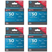 "Arrow Fastener 17/32" Galvanized Steel Heavy Duty Staples - 1250 Pack, 18 Ga Flat Crown for Stronger Fastening"