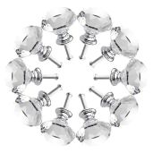 BNYZWOT Crystal Glass Cabinet Knobs 30mm Diamond Shape Drawer Kitchen Cabinets Dresser Cupboard Wardrobe Pulls Handles 10 Pcs