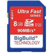 BigBuild 8GB Ultra Fast Memory Card 90MB/s for Canon PowerShot SX430 - Class 10 SD SDHC