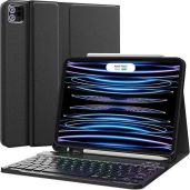 "CHESONA iPad Air 11" Case with Detachable Bluetooth Keyboard & Pencil Holder - Compatible with iPad Pro 11" (All Generations) - Black"
