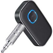 COMSOON Bluetooth AUX Adapter: Noise Reduction Receiver for Car & Home Stereo, 16H Battery, Dual Connect