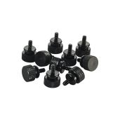 CableMod Anodized Aluminum Thumbscrews (Green, UNC 6-32, Pack of 10)