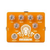 Caline CP-70 Dual Overdrive Guitar Pedal: True Bypass Design for Ultimate Tone