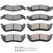 SCITOO 8pcs Ceramic Brake Pads Kit for Ford Explorer, Sport Trac, Taurus & Mercury Mountaineer (2006-2012)