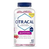 Buy Citracal Calcium Gummies with Vitamin D3 - Chewable Bone Health Support for Ages 12+, Natural Raspberry Flavor, 60 Count