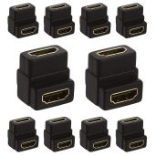 Cmple 10 Pack HDMI Female to Female Adapter - 4K 3D HDMI Coupler for Seamless Connections