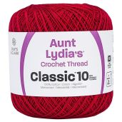 Coats Crochet Red Heart Classic Thread 10 Cardinal - Perfect for Your Next Crochet Project!