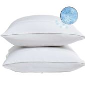 Coldest Pillow Cases Set of 2 - Breathable Bamboo Viscose Pillowcases with Envelope Closure for Ultimate Comfort