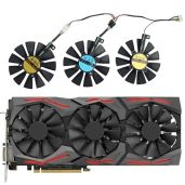 Coolerage 87mm DC12V Graphics Card Cooling Fans for ASUS ROG Strix GTX 980/1060/1070/1080 Ti & RX 480/580 - Full Set
