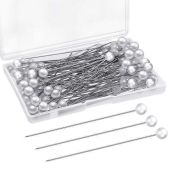 200 Faux Pearl Corsage & Boutonniere Pins for Weddings | White Straight Pins for Craft & Decoration