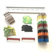 Buy Dinkle DK2.5N DIN Rail Terminal Blocks Kit - 20A, 600V Connectors for 12-22 AWG with Ground Blocks & Accessories