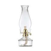 "Classic DNRVK Kerosene Lamp - Warm Home Mood Lighting with Clear Glass Chamber, 12.59" Indoor Oil Lantern"