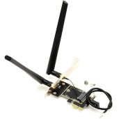 Deal4GO M.2 NGFF to PCIe Adapter for Intel AX210/AX200 - 2X 6dBi Antennas, No WiFi Card Needed