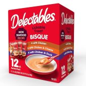 Delectables Bisque Non-Seafood Cat Treats Variety Pack - 12 Lickable Wet Treats for Cats