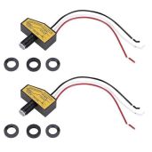 Direct Current Photocell Switch 12V-48V | Dusk to Dawn Light Control (2 Pack) with Automatic Illumination Detection