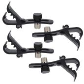 4 Pcs Adjustable Drum Microphone Clips - Shockproof Mounts for Secure Instrument Mic Holding