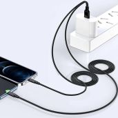 Dual USB C Multi Charging Cable 2X4ft - Fast Charge Phones & Tablets | Nylon Braided, Compatible with Samsung, Huawei, Pixel & More