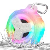 EBODA Bluetooth Shower Speaker: IP67 Waterproof, LED Light, 2000mAh, True Wireless Stereo - Perfect Gift for Music Lovers!