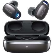 EarFun Free Pro 2 Wireless Earbuds: Noise Cancelling, Bluetooth 5.2, Deep Bass, Game Mode & Wireless Charging - Black