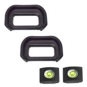 ULBTER Eyepiece Eyecup for Sony Alpha A6500 A6400 A6600 - 2-Pack with Hot Shoe Cover (FDA-EP17)