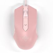 FELICON RGB Gaming Mouse: Ergonomic, 7 Programmable Buttons, 200-4800 DPI, LED Backlit - Compatible with Windows, Mac & Linux (Pink)
