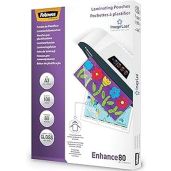 Fellowes A3 Laminating Pouches - Gloss Finish, 25 Sheets, 160 Micron for Photos & Notices