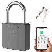 Secure Your Space: Pothunder Biometric Fingerprint Padlock - Waterproof Smart Lock for Gates, Gyms, Trucks & More