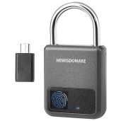 Smart Fingerprint Padlock: USB Charging Biometric Lock for Luggage, Backpacks, Bikes & More