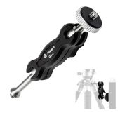 Fotopro Universal Magic Arm Double Ballhead 360 Degree Rotate Both 1/4 Inch Screw Adjustable Camera Expand Bracket for Phone Mount Tripod Monitor DSLR Camera LED Video Lights