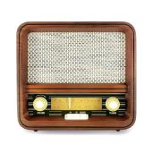 Fuse RAD-V1 Vintage Wood Retro Radio: Bluetooth AM/FM Speaker in Mid Century Modern Design