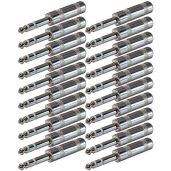 "GLS Audio 1/4" TRS Male Plugs - 20 Pack for Balanced Patch Cables & Snakes | High-Quality Stereo Connectors"